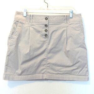 NY&Co Khaki button-fly mini skirt